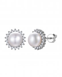 PEARL DIAMOND STUDS (KE122)