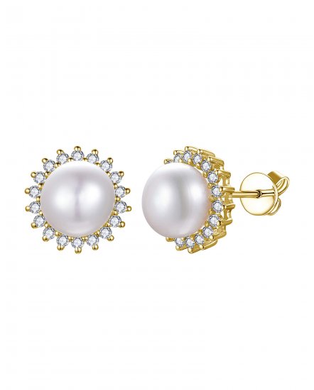 PEARL DIAMOND STUDS (KE122)