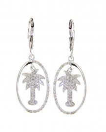 PALM TREE DIAMOND DANGLING (KE152)