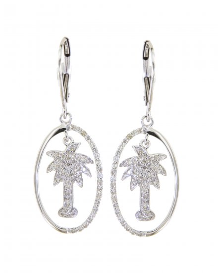 PALM TREE DIAMOND DANGLING (KE152)