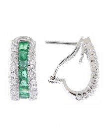 COLORED STONE DIAMOND OMEGA BACK (SE005)