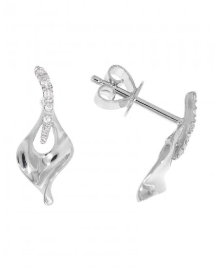 LEAF STYLE DIAMOND STUDS (SE487)
