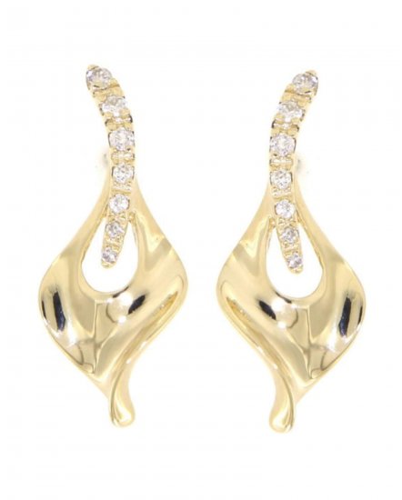 LEAF STYLE DIAMOND STUDS (SE487)