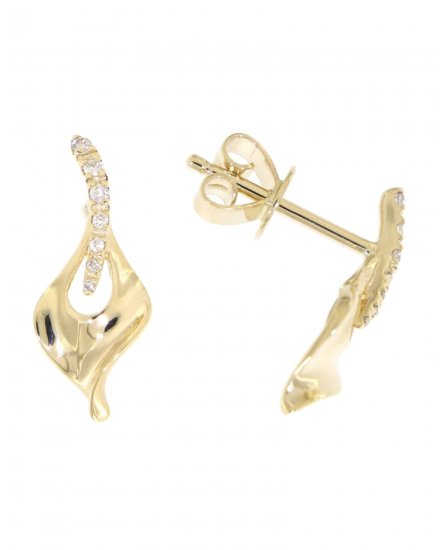 LEAF STYLE DIAMOND STUDS (SE487)