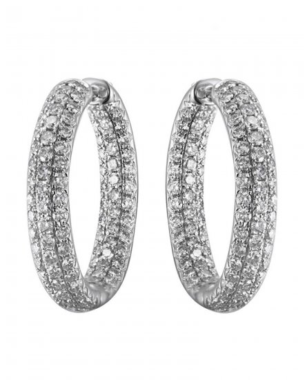 INSIDE OUTSIDE DIAMOND HOOPS (SE493)