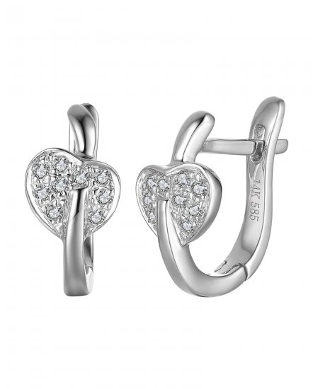 HEART SHAPE DIAMOND HUGGIES (SE494)