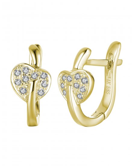 HEART SHAPE DIAMOND HUGGIES (SE494)