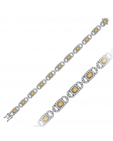 MULTI TONE RADIANT DIAMOND BRACELET (TB1113)