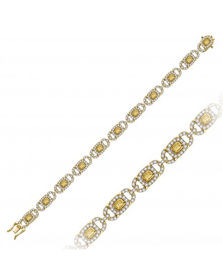 MULTI TONE RADIANT DIAMOND BRACELET (TB1113)