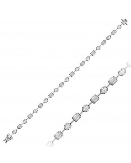 EMERALD CUT OVAL DIAMOND BRACELET (TB1141)