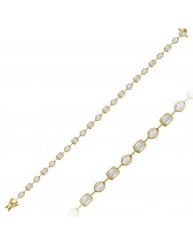 EMERALD CUT OVAL DIAMOND BRACELET (TB1141)