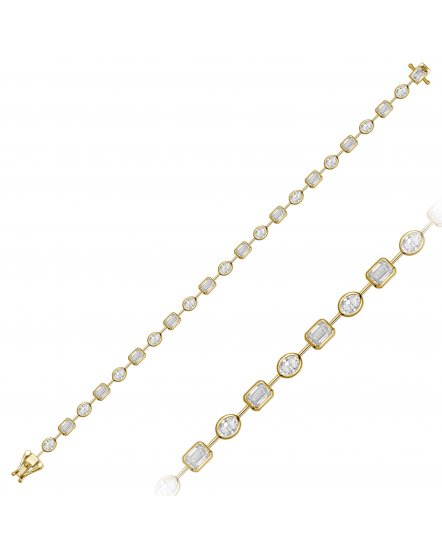 EMERALD CUT OVAL DIAMOND BRACELET (TB1141)