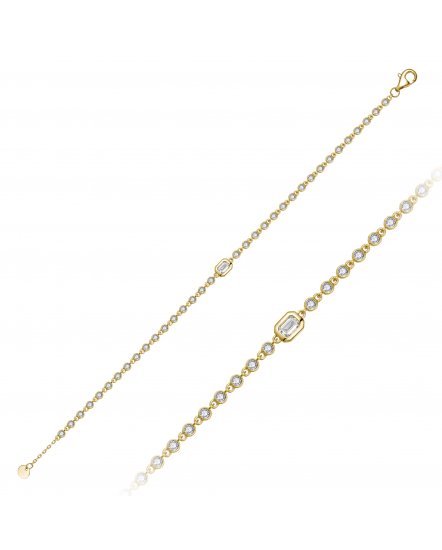 EMERALD CUT DIAMOND BRACELET (TB1154)