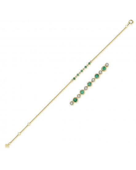EMERALD DIAMOND BRACELET (TB234)