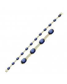 OVAL SAPPHIRE DIAMOND BRACELET (TB310)