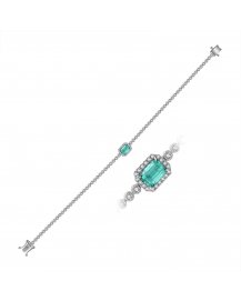 EMERALD CUT DIAMOND BRACELET (TB384)
