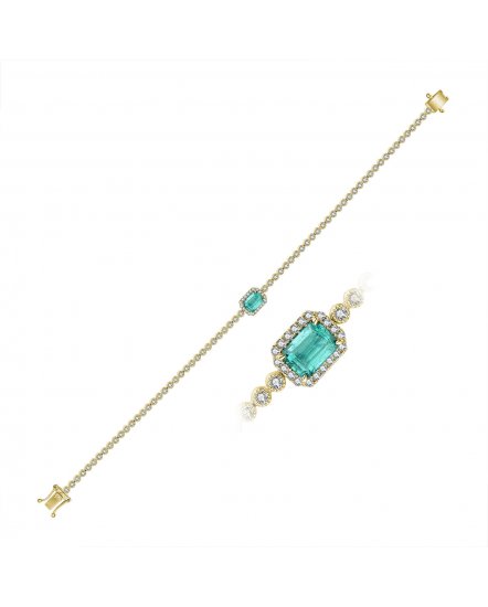 EMERALD CUT DIAMOND BRACELET (TB384)