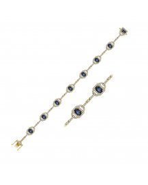 OVAL SAPPHIRE DIAMOND BRACELET (TB395)