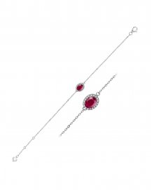 OVAL RUBY DIAMOND BRACELET (TB431)