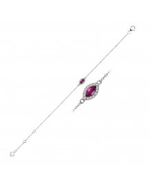 MARQUISE RUBY DIAMOND BRACELET (TB443)