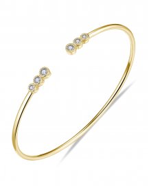 ROUND DIAMOND CUFF STYLE BANGLE BRACELET (TB543)