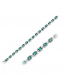 EMERALD CUT DIAMOND BRACELET (TB672)