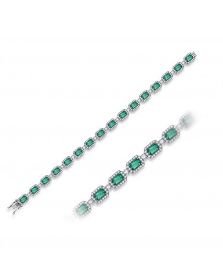 EMERALD CUT DIAMOND BRACELET (TB672)