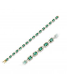 EMERALD CUT DIAMOND BRACELET (TB672)
