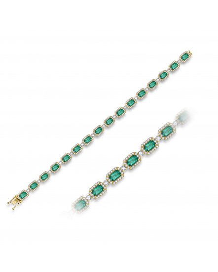 EMERALD CUT DIAMOND BRACELET (TB672)