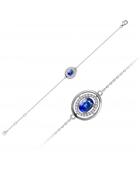 OVAL SAPPHIRE DIAMOND BRACELET (TB875)