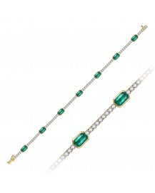 EMERALD CUT DIAMOND BRACELET (TB987)