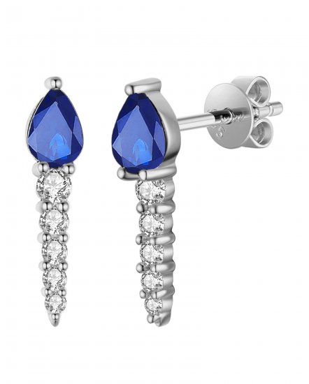 STRAIGHT BAR STYLE SAPPHIRE DIAMOND DANGLING  (TE1007)