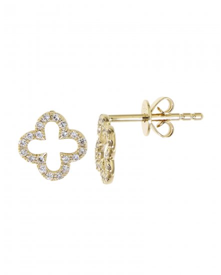 CLOVER STYLE DIAMOND STUDS (TE1009)