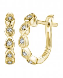 PEAR STYLE DIAMOND HUGGIES (TE1023)