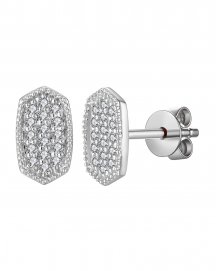 HEXAGON STYLE DIAMOND STUDS (TE1037)