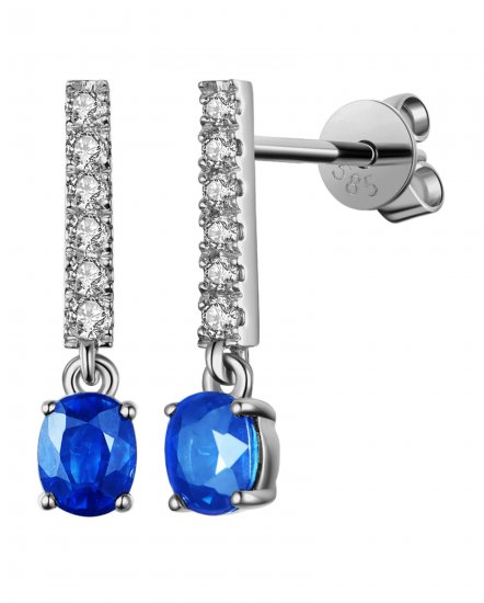 STRAIGHT BAR  STYLE SAPPHIRE DIAMOND DANGLING (TE1047)