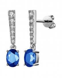 STRAIGHT BAR STYLE SAPPHIRE DIAMOND DANGLING (TE1059)