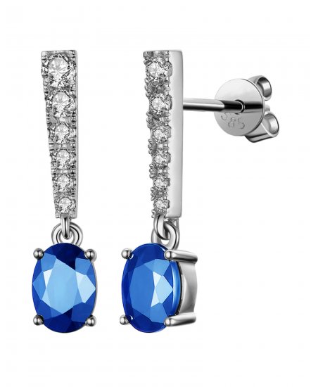 STRAIGHT BAR STYLE SAPPHIRE DIAMOND DANGLING (TE1059)