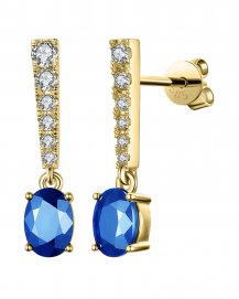 STRAIGHT BAR STYLE SAPPHIRE DIAMOND DANGLING (TE1059)