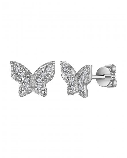 BUTTERFLY SHAPE DIAMOND STUDS (TE1080)