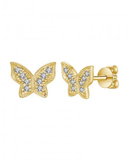 BUTTERFLY SHAPE DIAMOND STUDS (TE1080)