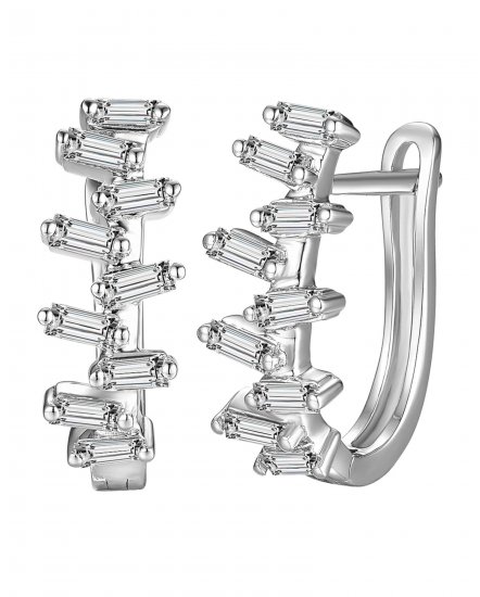 BAGUETTE DIAMOND HUGGIES (TE1081)