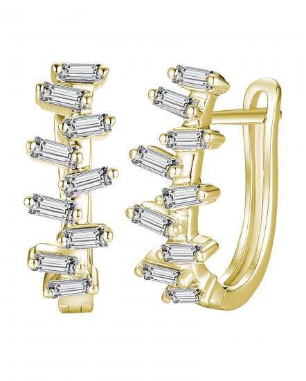 BAGUETTE DIAMOND HUGGIES (TE1081)