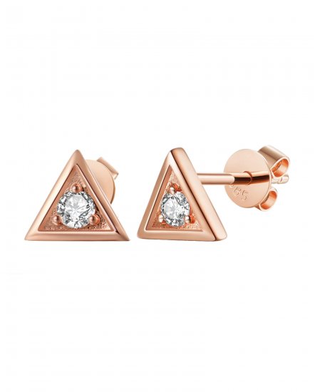 TRIANGLE DIAMOND STUDS (TE1083)