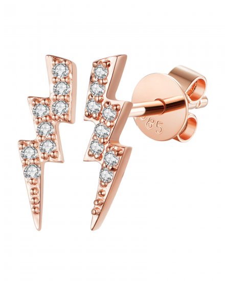 LIGHTNING BOLT STYLE DIAMOND STUDS (TE1086)