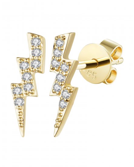 LIGHTNING BOLT STYLE DIAMOND STUDS (TE1086)
