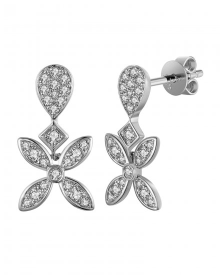 FOUR LEAF STYLE DIAMOND DANGLING (TE1087)