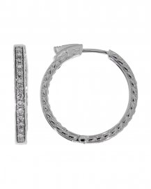 INSIDE OUTSIDE DIAMOND HOOP (TE1107)