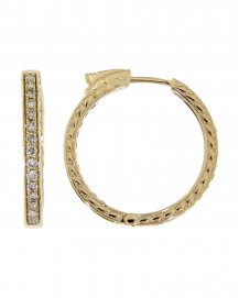 INSIDE OUTSIDE DIAMOND HOOP (TE1107)