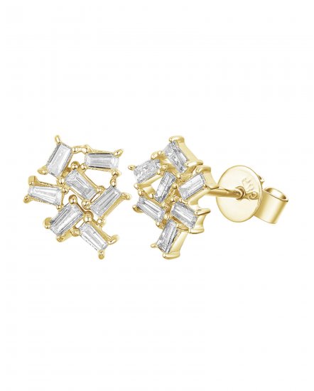 BAGUETTE DIAMOND STUDS (TE1127)